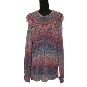 Ponsesa Purple Striped Sweater XL